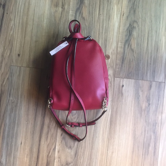 Stylish Mini Red Leather BackPack NWT - Picture 2 of 2